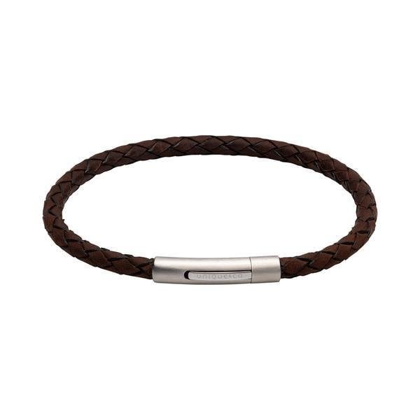 Dark Brown Leather Bracelet 21cm