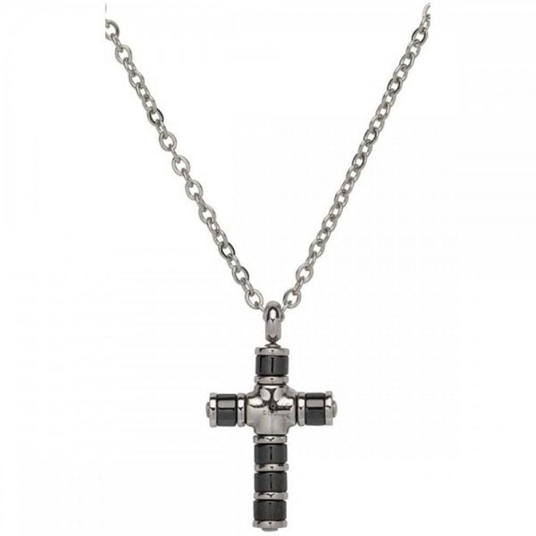 Steel Pendant with Black IP Plating
