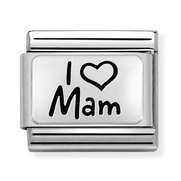 Classic Silver I Love Mam Charm