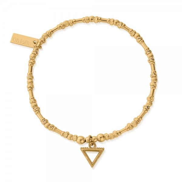 Sterling Silver Gold Plated Noodle Bead Water Brac