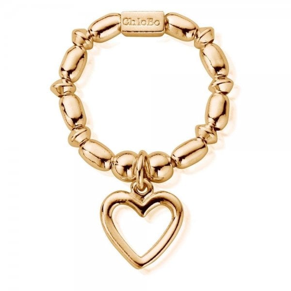 Mini Rice Open Heart Ring