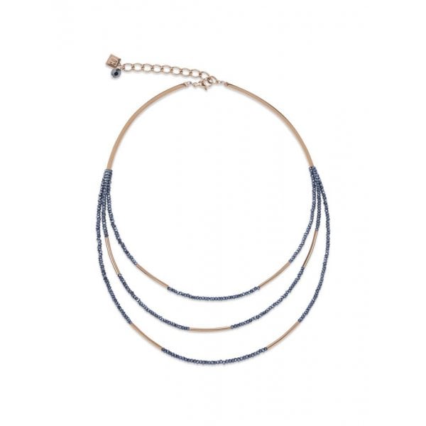 Ladies Anthracite Waterfall Necklace