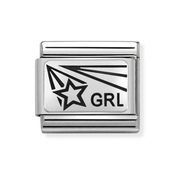Silver GRL Star (Girl Power) Charm