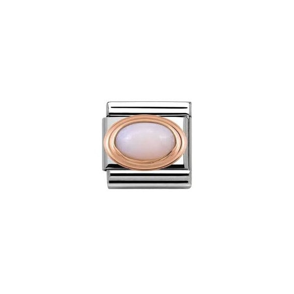 Rose Gold Pink Opal Charm
