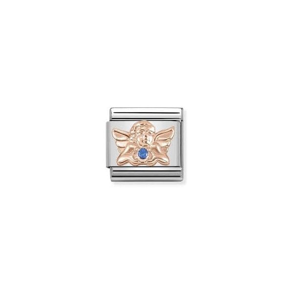 Classic Rose Gold and Zirconia Angel Of Health Wellbeing Charm