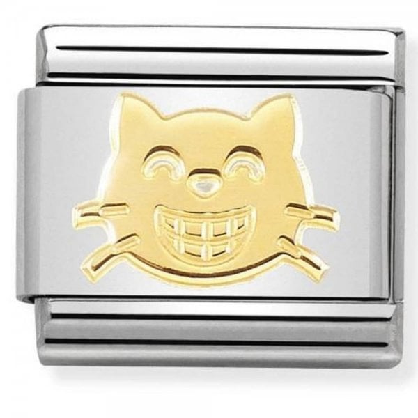 Gold Smiling Cat Charm