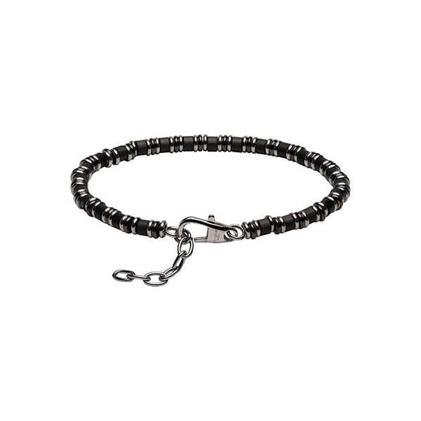 Stainless Steel Bracelet with Carbon Fibre