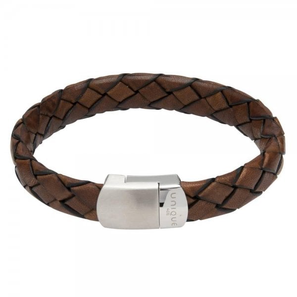 Stainless Steel Matte Polished Brown Bracelet
