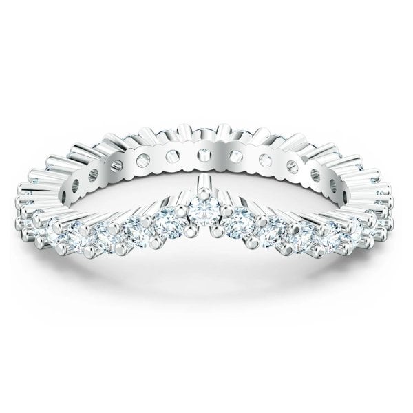 Vittore V Ring, White, Rhodium plated Ring S55