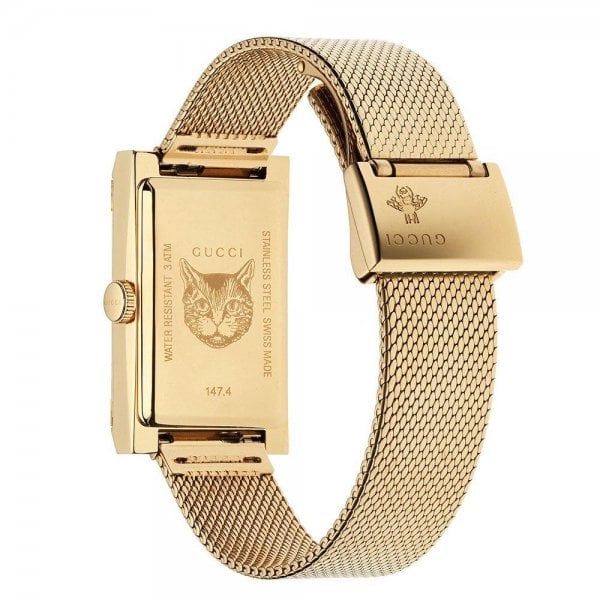 G-Frame Gold Tone Mesh Ladies Watch