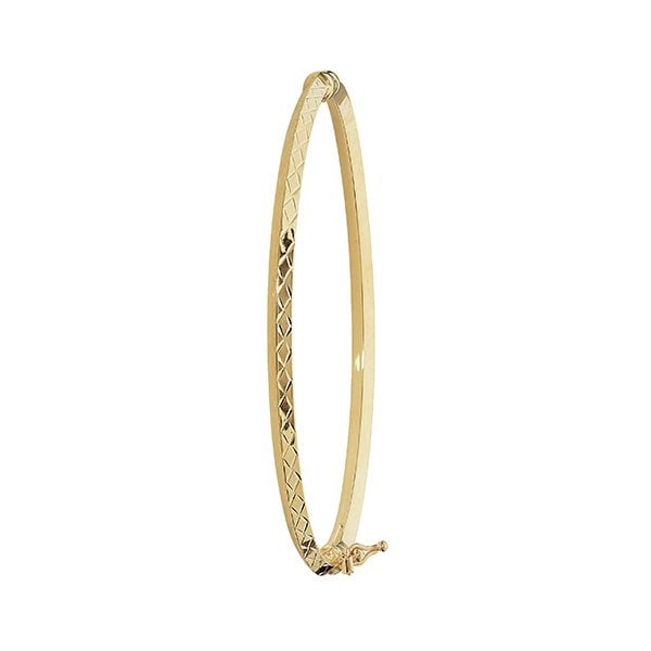 9ct Yel Gold Ladies' Hinged Bangle