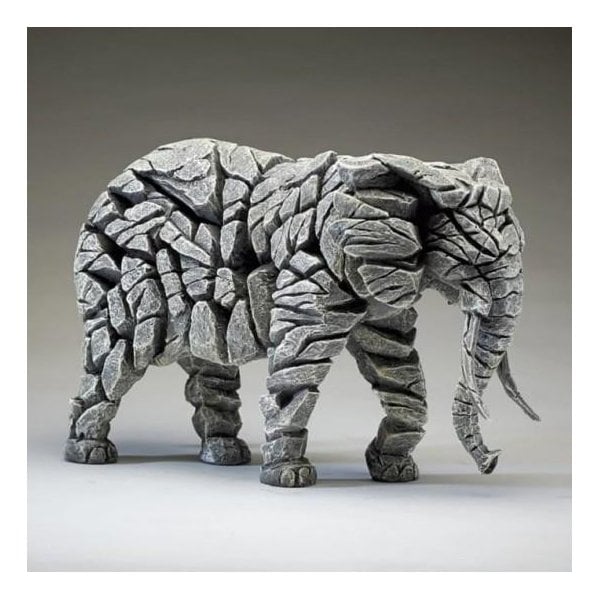 Edge Sculpture Elephant - White