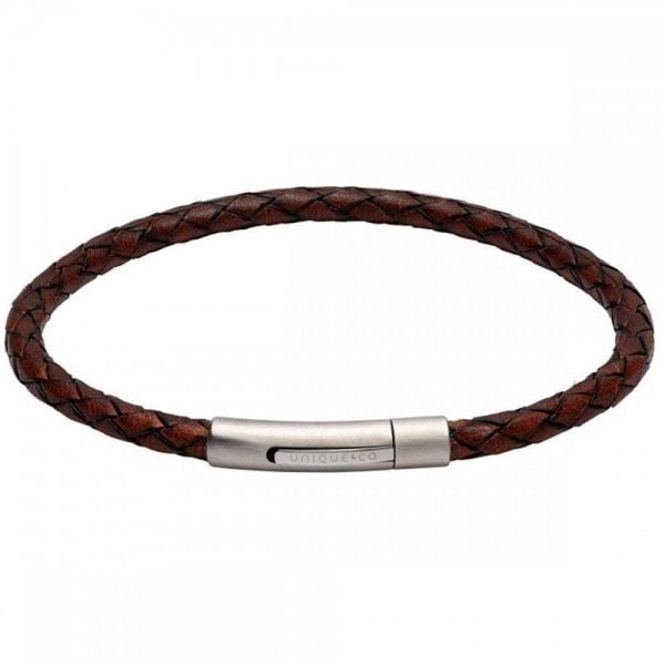 Antique Dark Brown Leather 19cm Bracelet