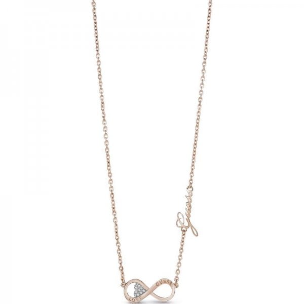 Endless Love Rose Gold Crystal Infinity Necklace