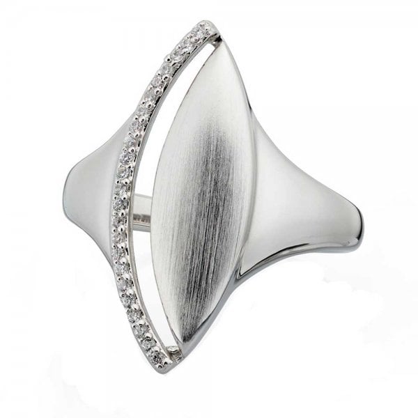 Sterling Silver CZ Marquise Ring SIZE N