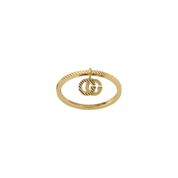 Running G Ring with GG Charm - Yellow Gold Size 13