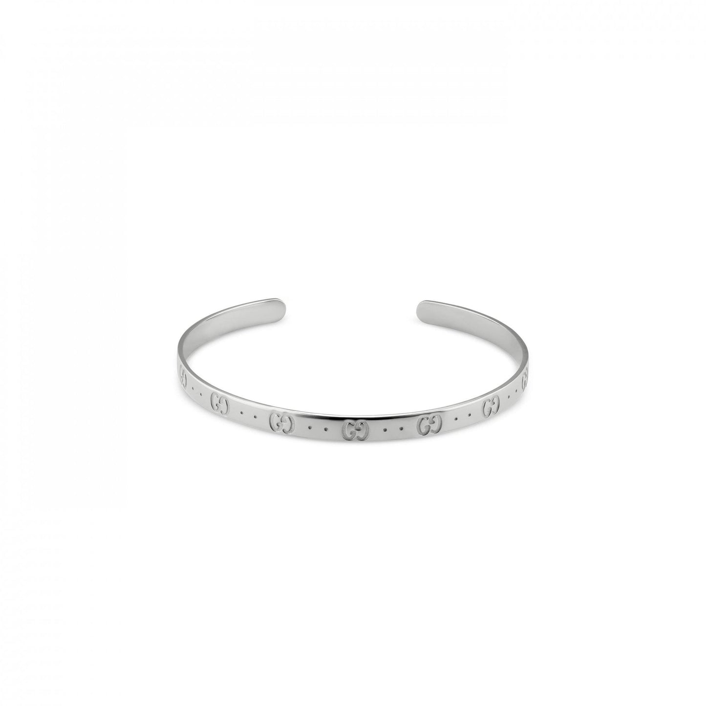 GUCCI Icon 18ct White Gold Bangle Size 17cm