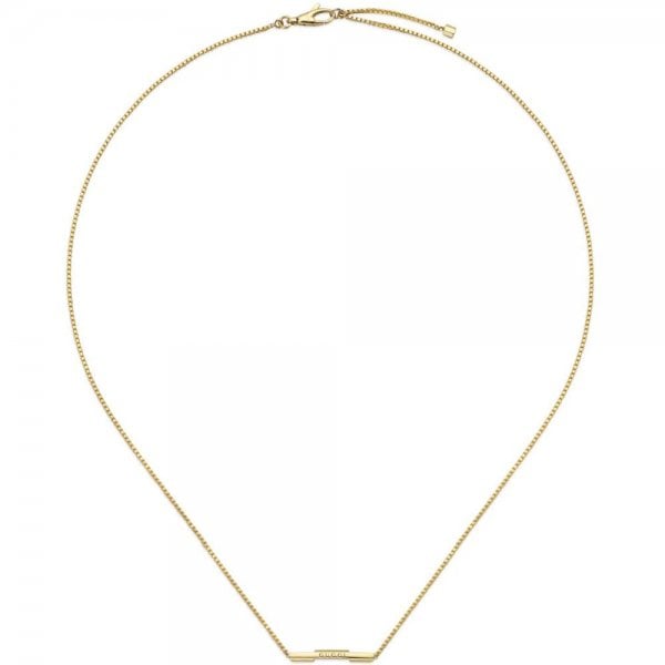 18ct Yellow Gold Link to Love Bar Necklace