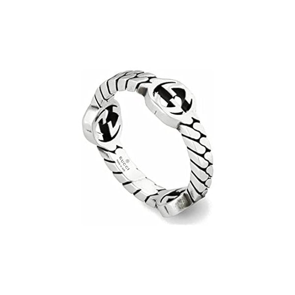 Interlocking G Sterling Silver 3.5mm XS Ring (S12)