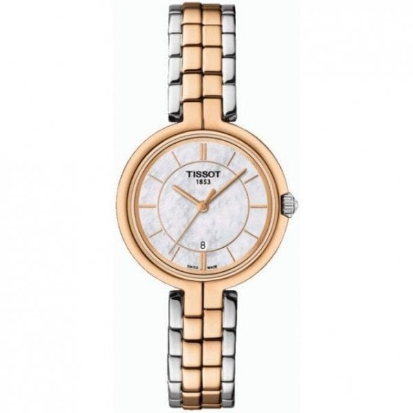 Ladies Steel and Gold Flamingo Watch T094210221110