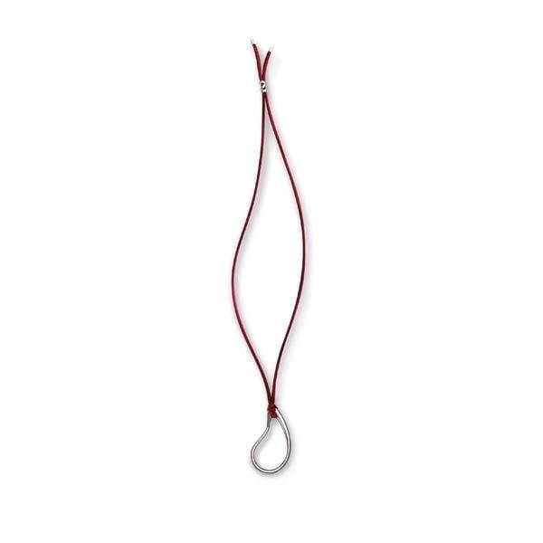 Silk Teardrop Scarlet Red Necklace