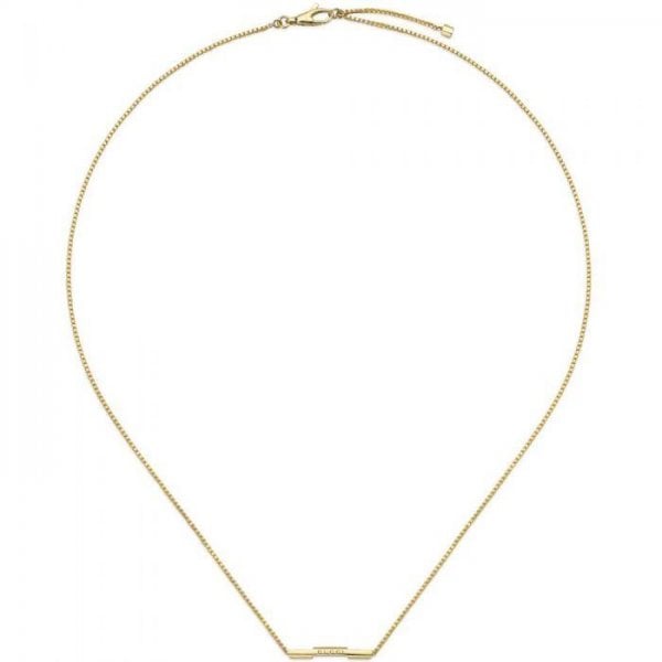 18ct Yellow Gold Link to Love Bar Necklace