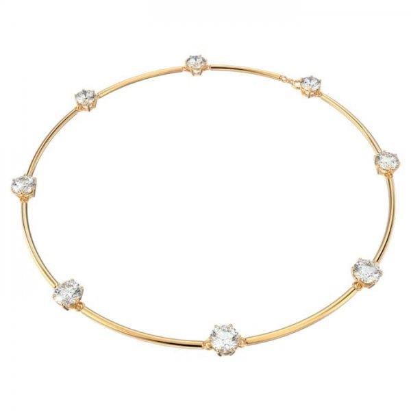 Constella Necklace - White, Gold Tone Plated