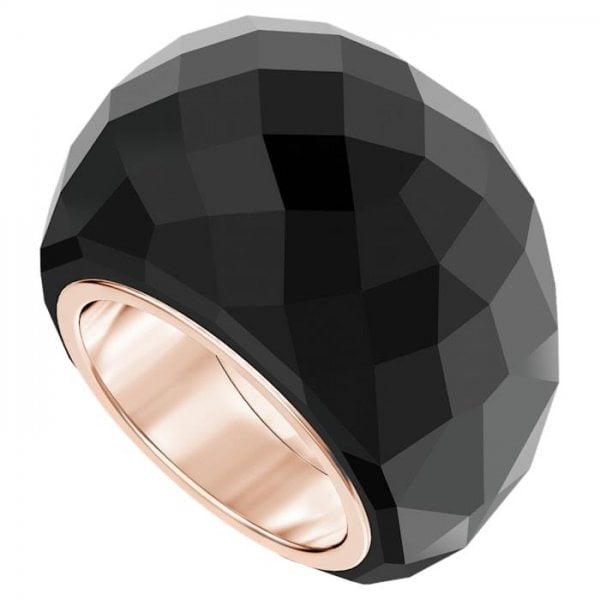 Nirvana ring Black, Rose-gold tone PVD S60