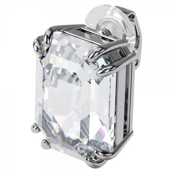 Mesmera clip earring Single, Octagon cut crystal