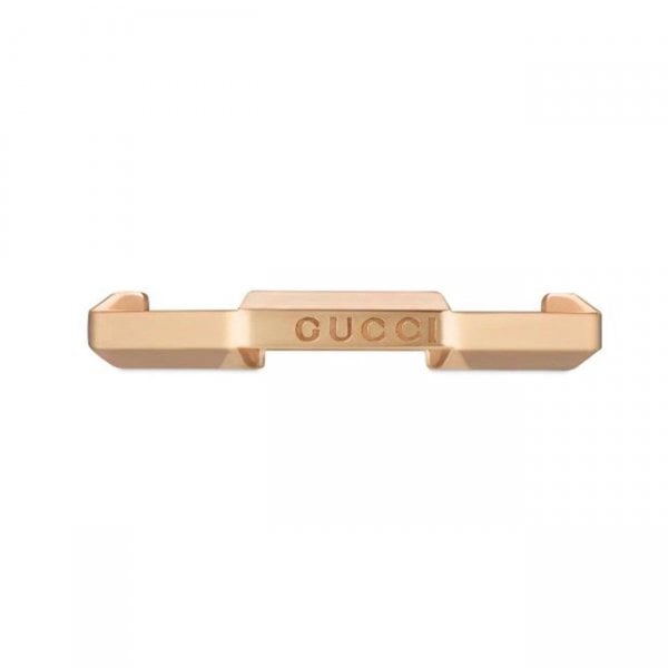 18k Rose Gold GUCCI Link to Love Mirrored Ring