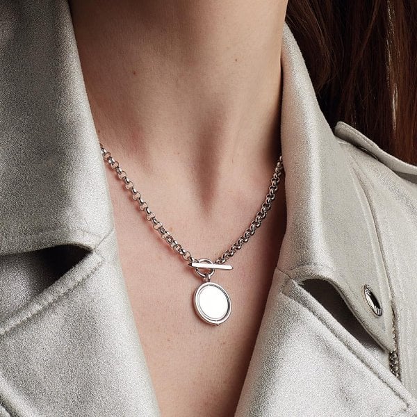 Revival Eclipse T-Bar Statement Spinner Necklace