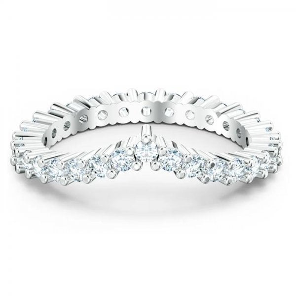 Vittore V ring White, Rhodium plated Size 60