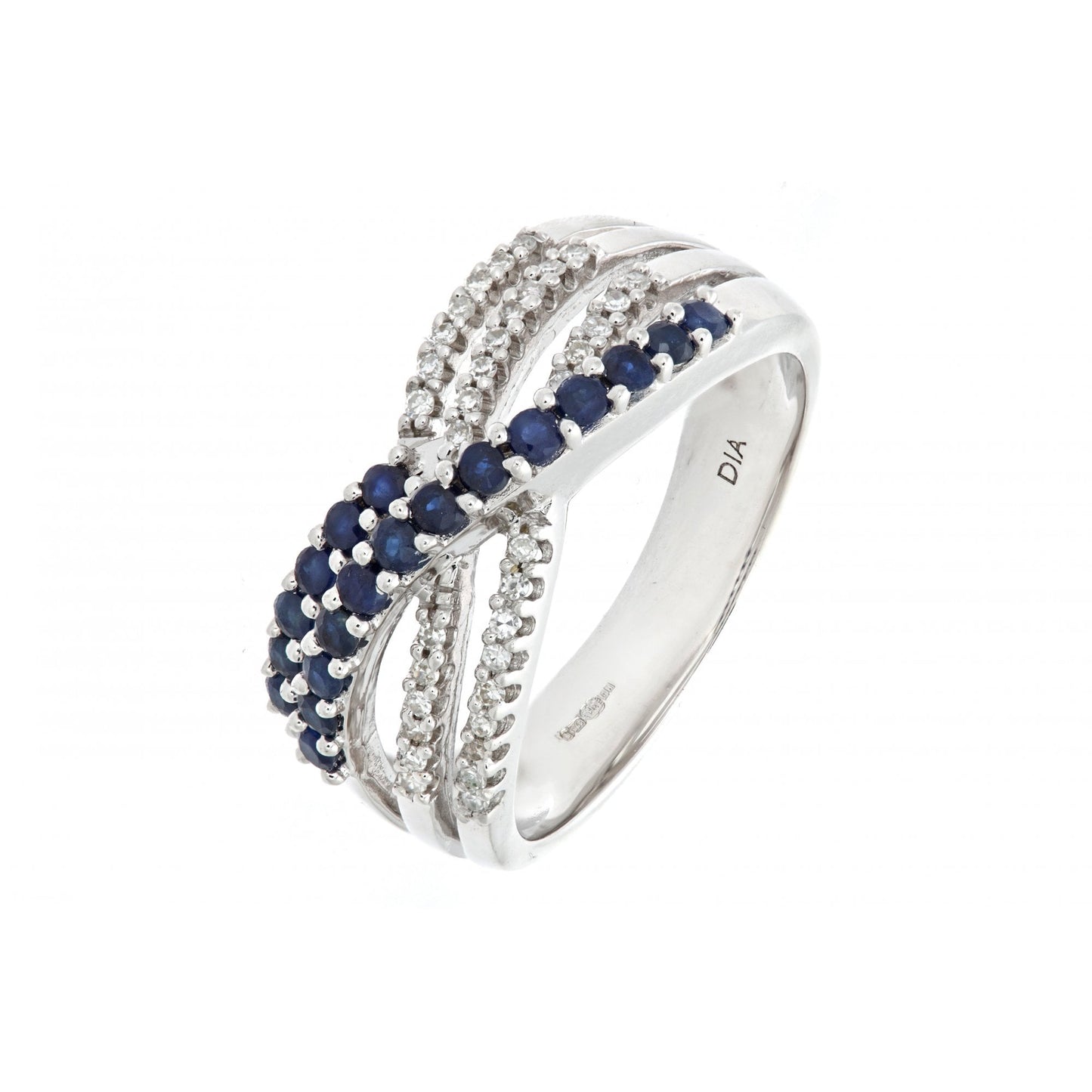 0.15ct Diamond and Sapphire Wrap Ring