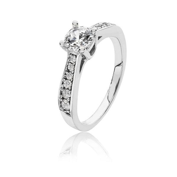 SHLDR SET CZ RING