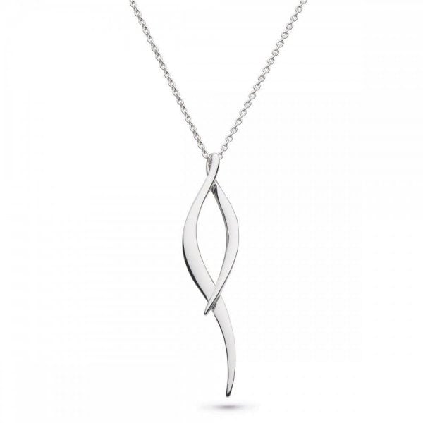 Entwine Twist Rhodium Plate 18" Necklace
