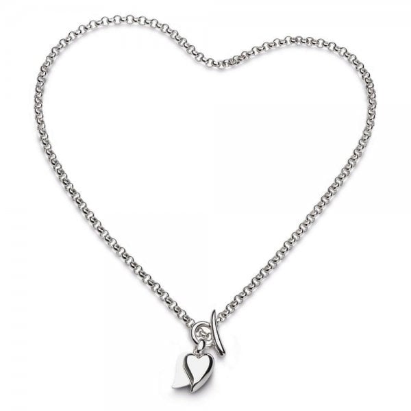 Desire Love Duet Heart 16" T-Bar Necklace