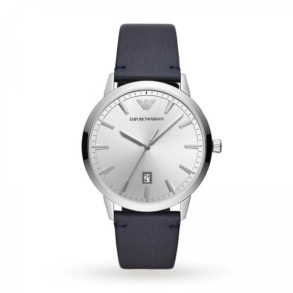 Men's Black Leather Watch