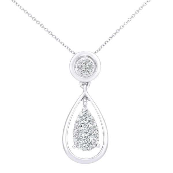 0.25k Diamond & White Gold Pendant