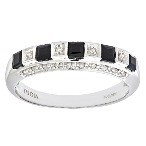 Diamond 0.10ct, Sapphire Ring
