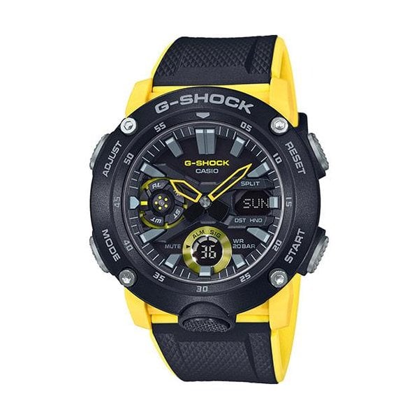 G-Shock Classic Carbon Dual Display Yellow Watch
