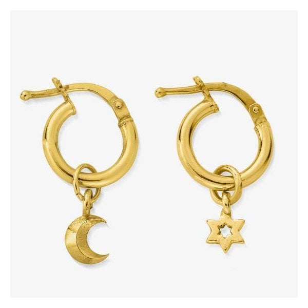Wisdom & Guidance Small Gold Tone Hoop Earrings