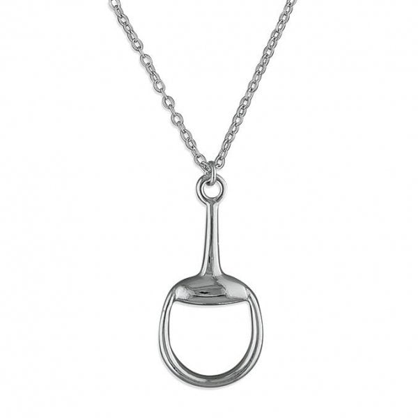 SIL.NECKLACE: 43CM/17IN SINGLE SNAFFLE