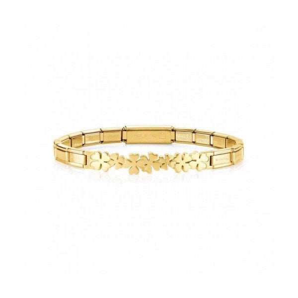 Trendsetter Bracelet Clovers Yellow gold finish