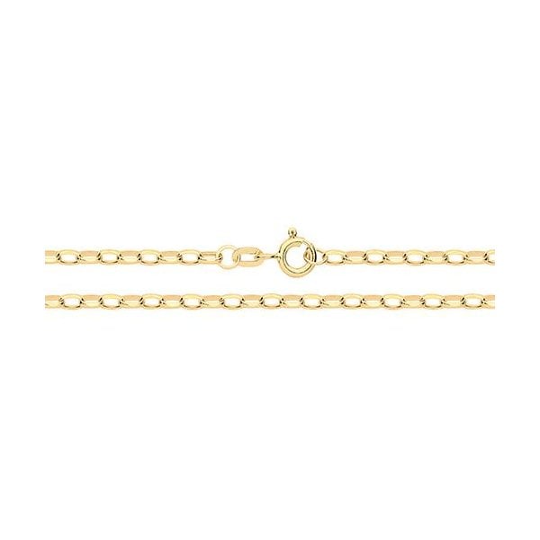 9CT YEL GOLD DIA CUT BELCHER HOLLOW CHAIN