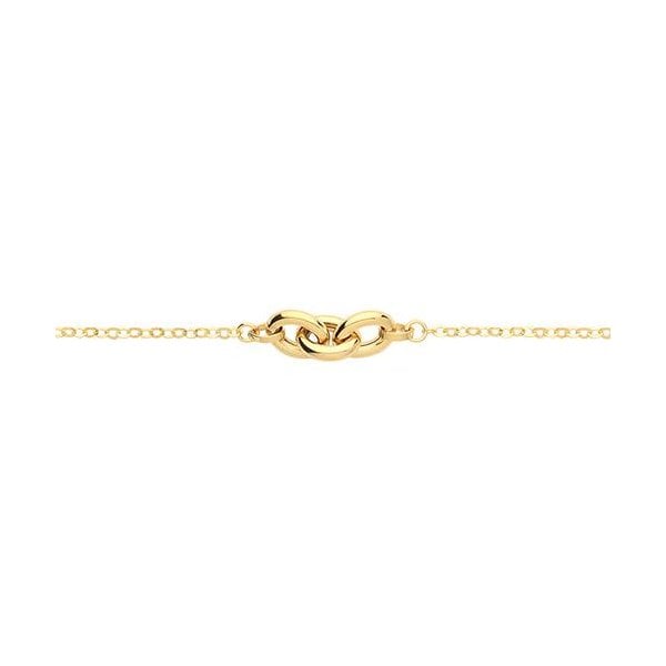 9CT YEL GOLD TRIPLE INTERLOCKING CIRCLE BRACELET