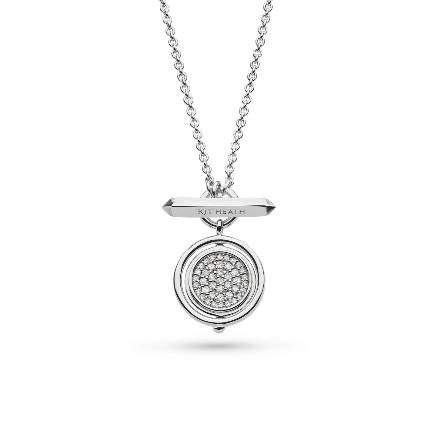 Revival Eclipse Lux Spinner T-Bar Necklace 18"