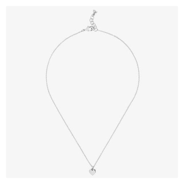 Hara Silver Finish Tiny Heart Pendant Necklace