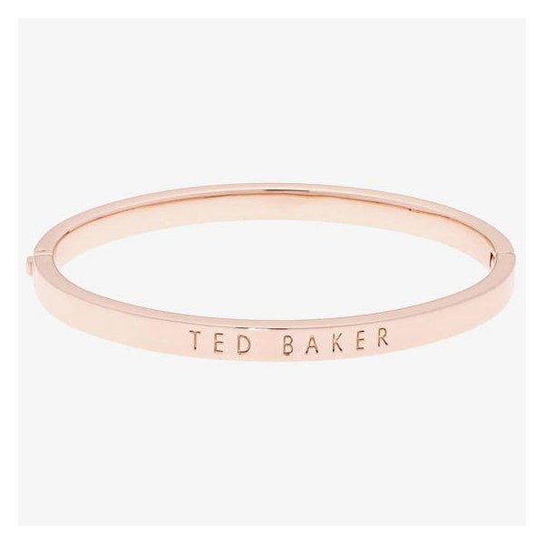 Clemina Rose Gold Finish Hinged Bangle