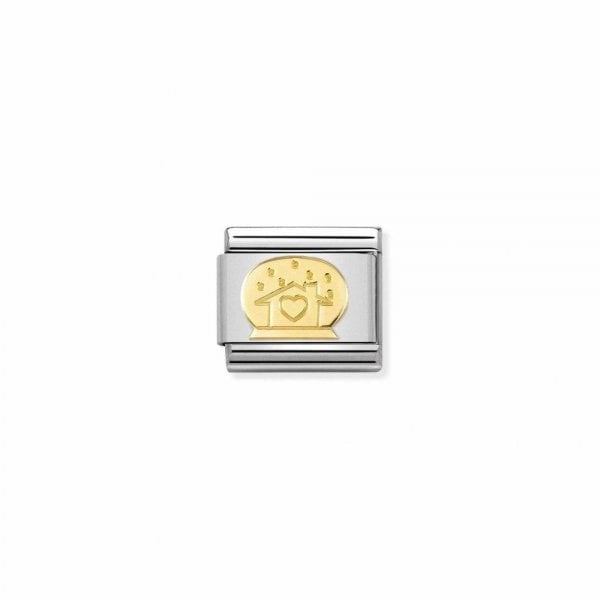 Gold Glass Ball House Charm