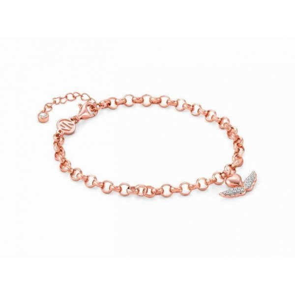 Sweetrock Rose Gold Plated Winged Heart Bracelet
